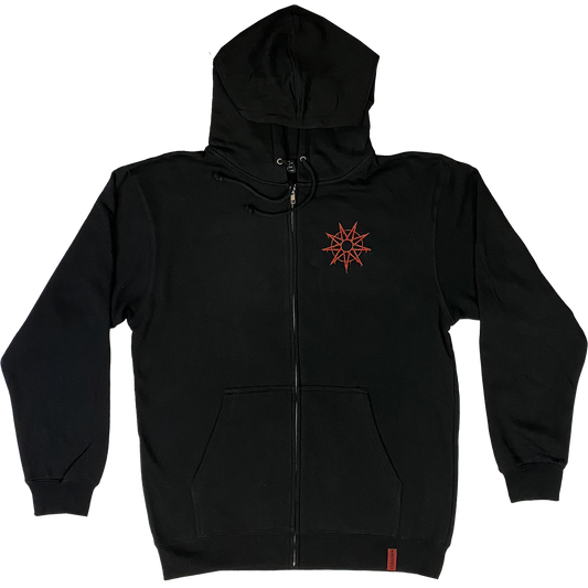 Stacked Ending Zip Hoodie - Black